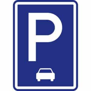 Značka parkoviště v Praze – vhodné pro klienty autopůjčovny v Praze