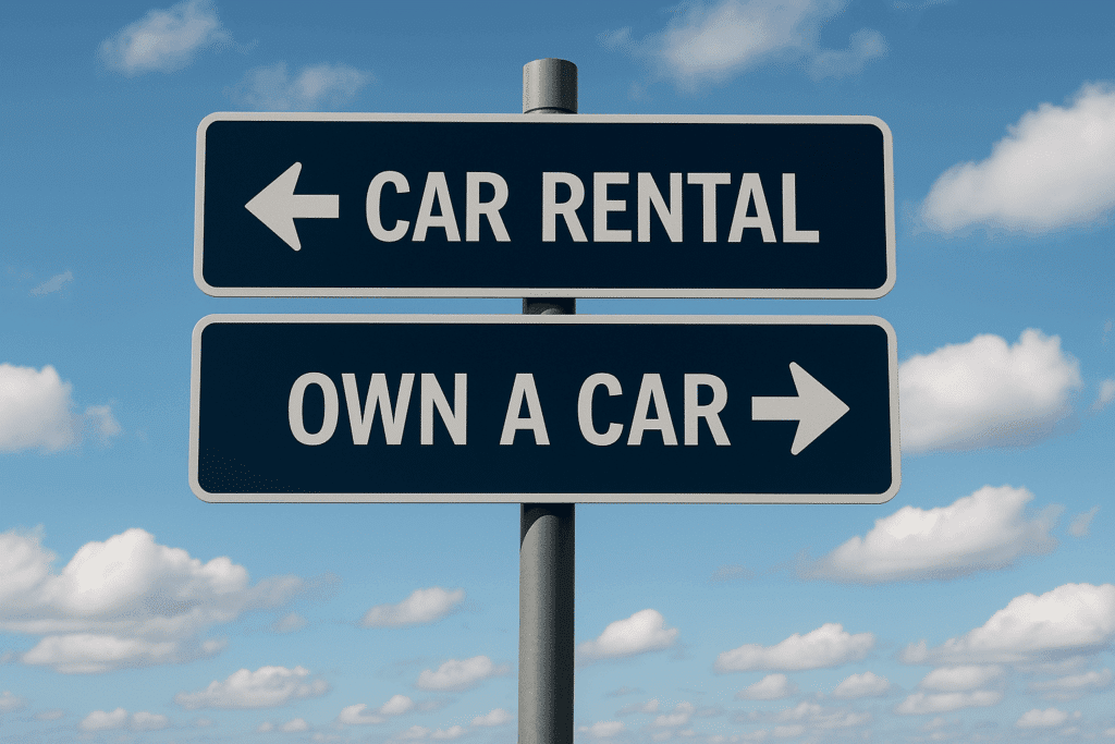 When is it worth renting a car from a car rental company and when is it better to own it?